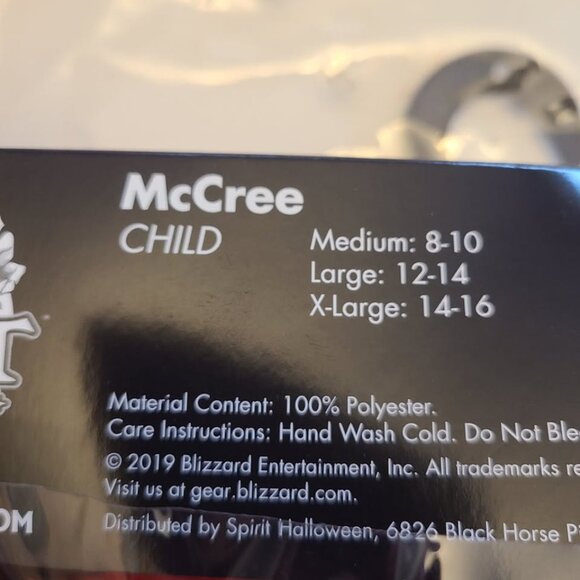 New Spirit Overwatch McCree Costume Size Child XL 14-16 - Picture 7 of 7